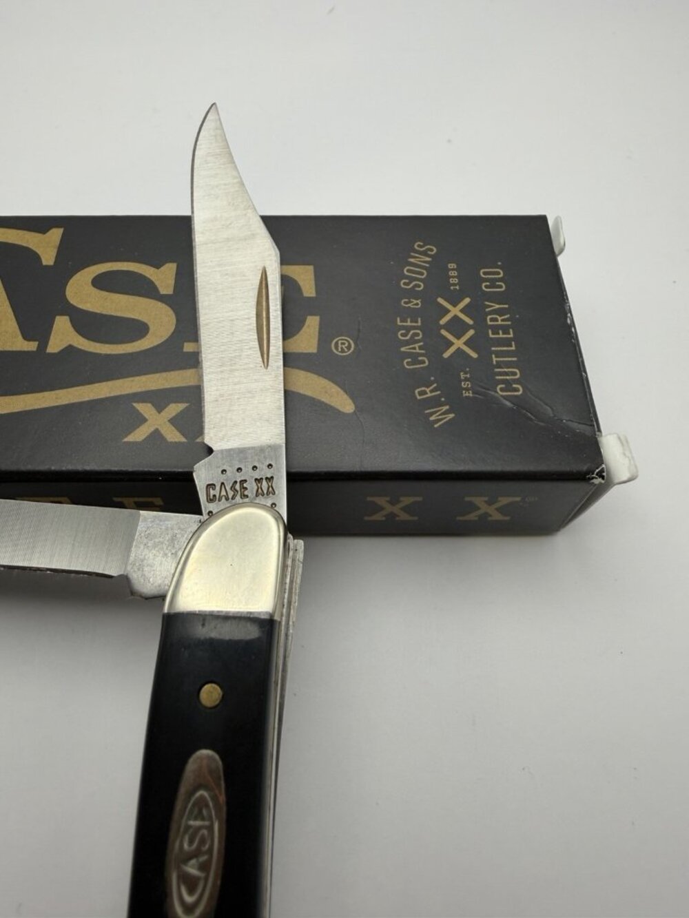 Case Knife Black Synthetic Smooth medium Jack 00220 - Picture 3 of 5